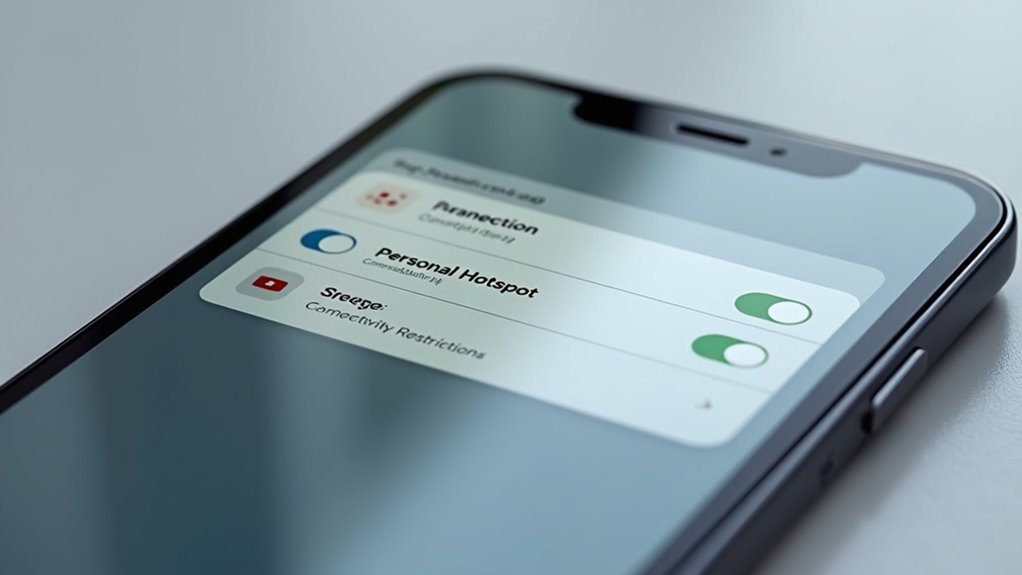 wyłącz ograniczenia osobistego hotspotu