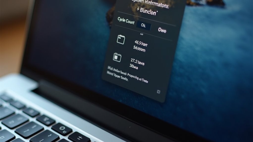 znajdowanie cykli baterii macbooka
