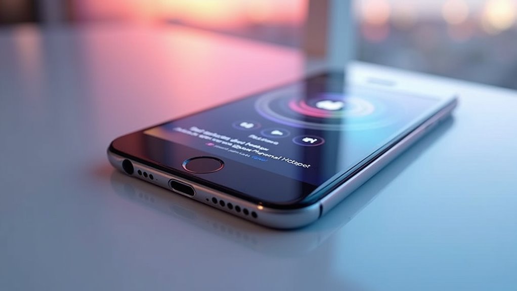 pozostań na ekranie punktu dostępu osobistego