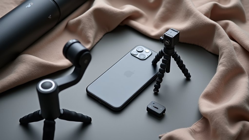 stabilny sprzęt do nagrywania wideo na iPhone'a