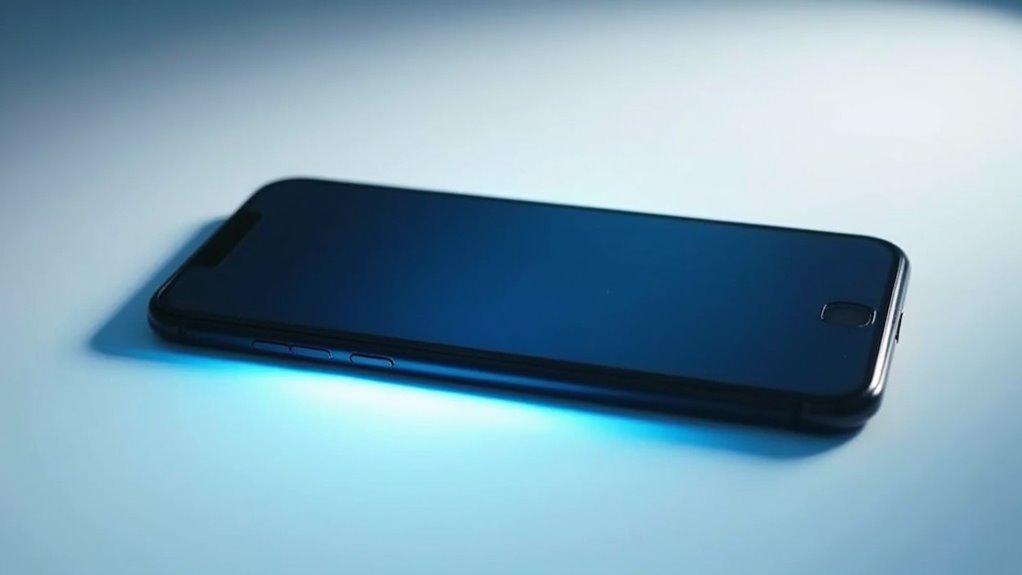 niebieskie światło z diod iPhone'a 400 490 nm