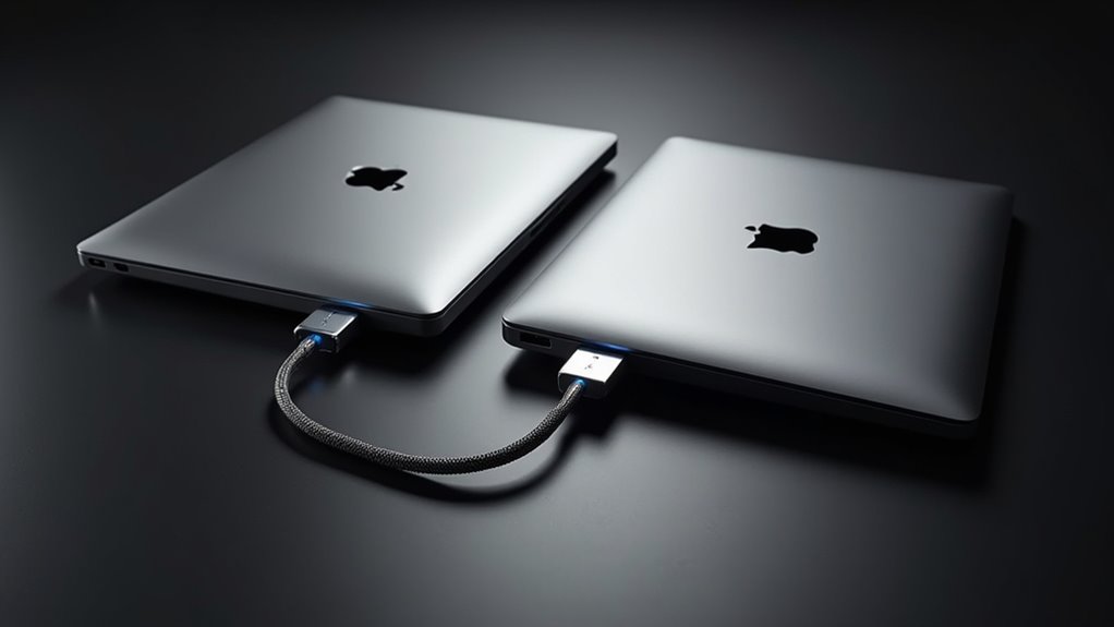łączenie dwóch MacBooków przez Thunderbolt