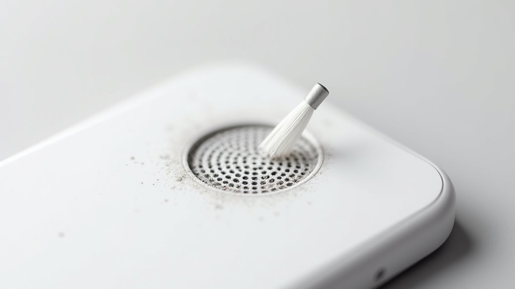 kurz i kłaczki zapychają głośnik iPhone'a