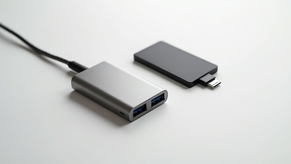 zewnętrzny hub USB-C umożliwia bezpośrednie rozszerzenie pamięci masowej