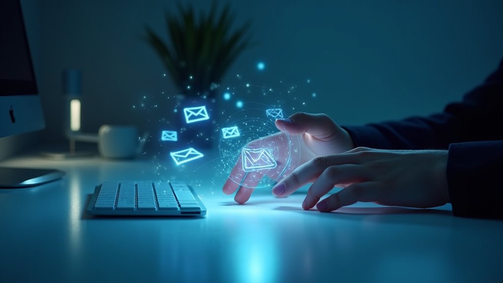 szybki gest ręczny wielokrotny wybór wiadomości e-mail