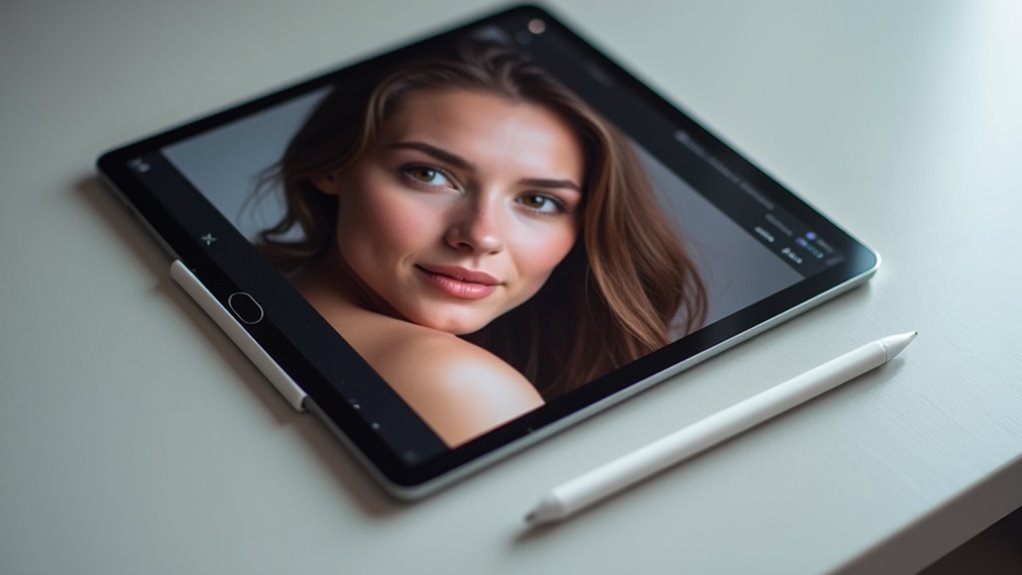 retusz portretów na iPadzie z Lightroom