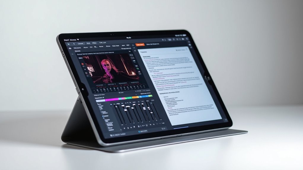 kierownik produkcji wykonuje kilka zadań jednocześnie na iPadzie