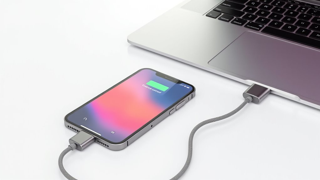 podłączony iPhone do udostępniania ekranu Mac